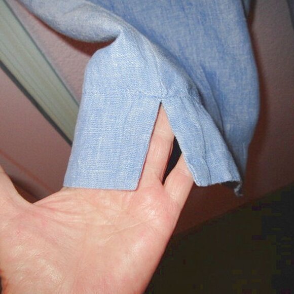 J. Jill Love Linen Pull On Pants Size 3X Pockets Wide Leg High Rise Crop Coastal - Picture 5 of 10